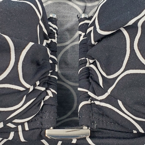 La Blanca black and white patterned tankini top 10 - Picture 4 of 14